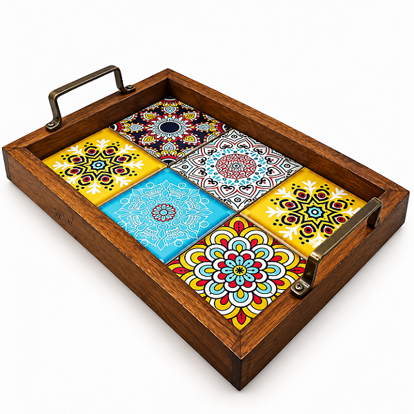 Bandeja de Azulejo - Vitral