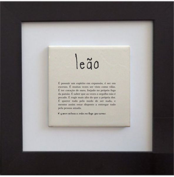 Quadro de azulejo - Signo Leão