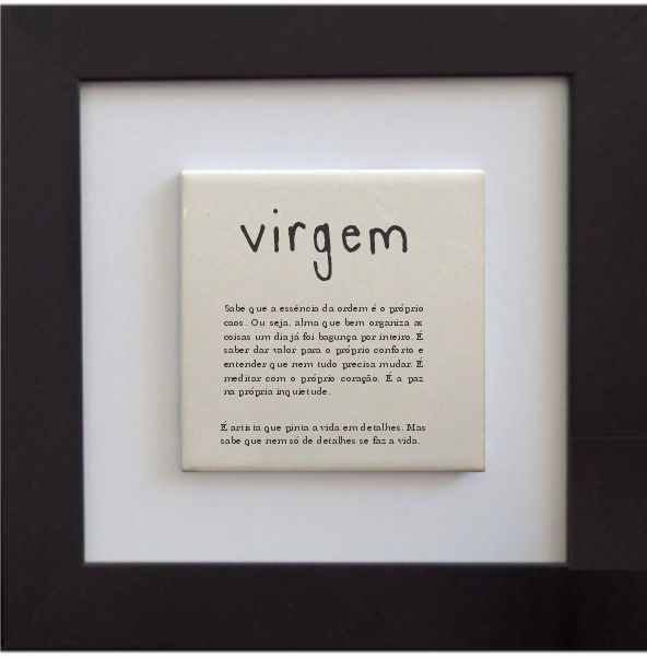Quadro de azulejo - Signo Virgem