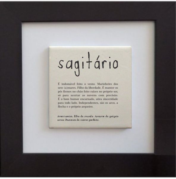 Quadro de azulejo - Signo Sagitário
