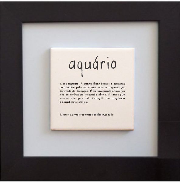 Quadro de azulejo - Signo Aquário