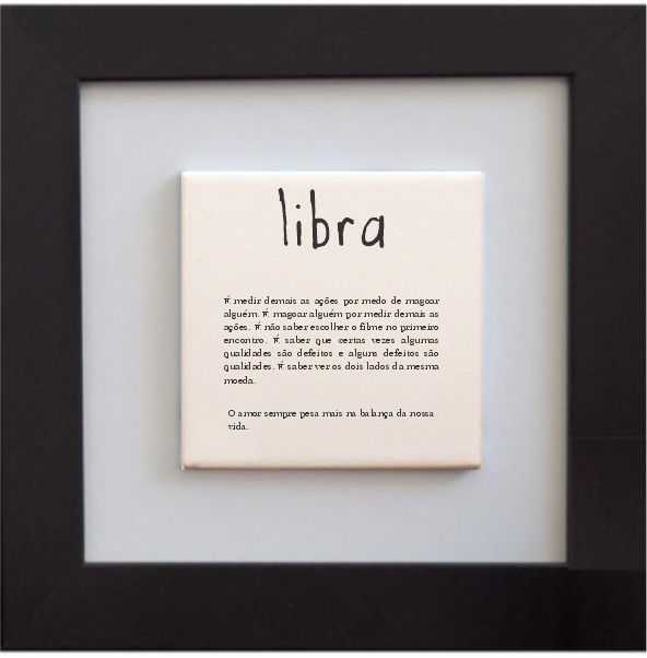 Quadro de azulejo - Signo Libra