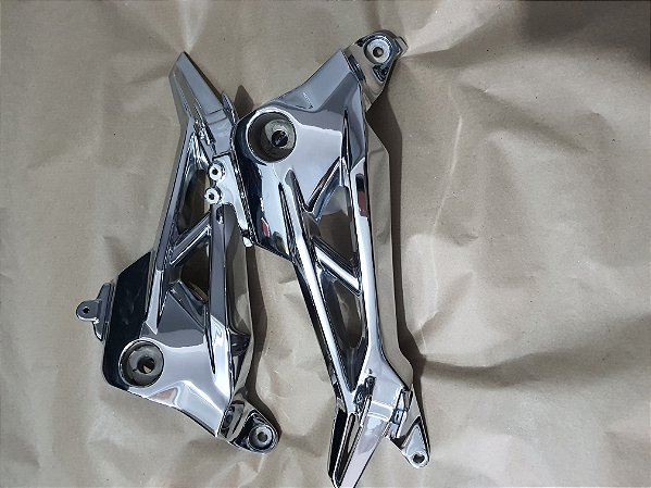 Par de bacalhau fan/titan160 freio combinado cromados