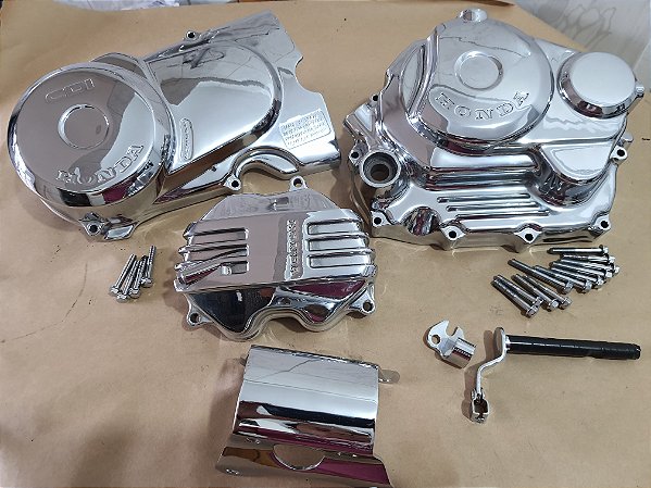 Kit tampas e peito Motor ML 125 cromados