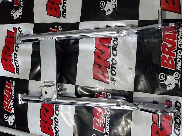BALANÇA BIZ 125 sem SUPORTE DAS PEDALEIRAS CROMADA