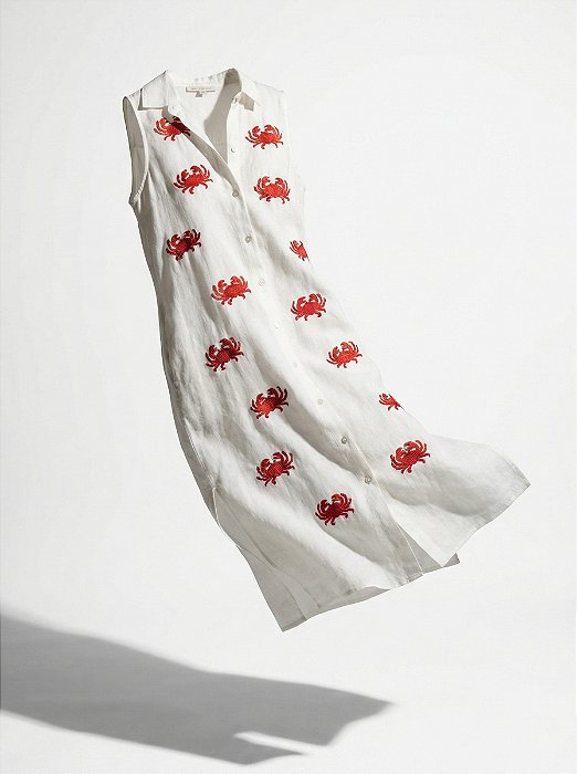 Vestido Max Caranguejo Branco