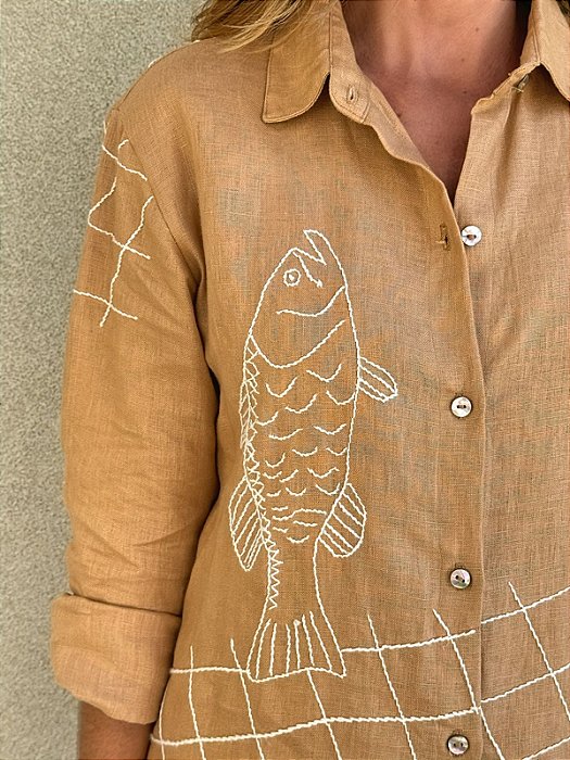 Camisa Al Mare Caramelo