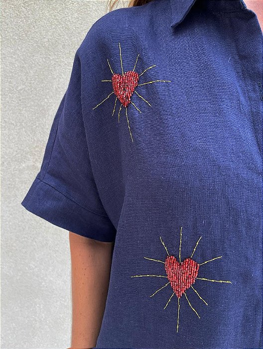 Chemise Nina Hearts Marinho