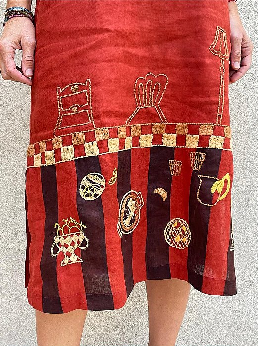 Vestido Bia Sutavola Terracota