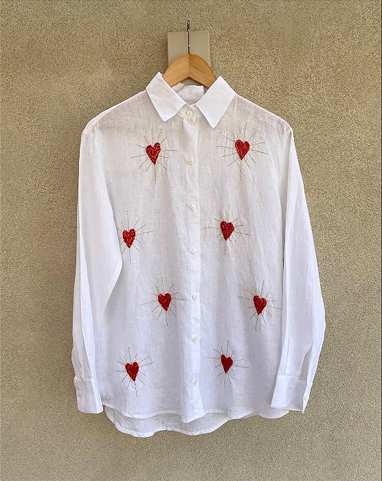 Camisa Hearts Branca
