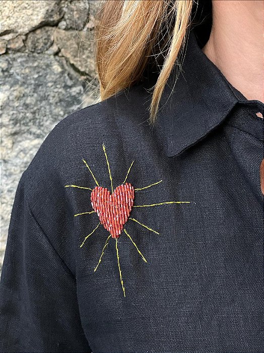 Camisa Hearts Preta