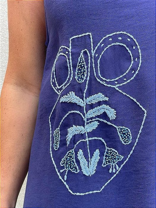 Vestido Beth Vasos Azul