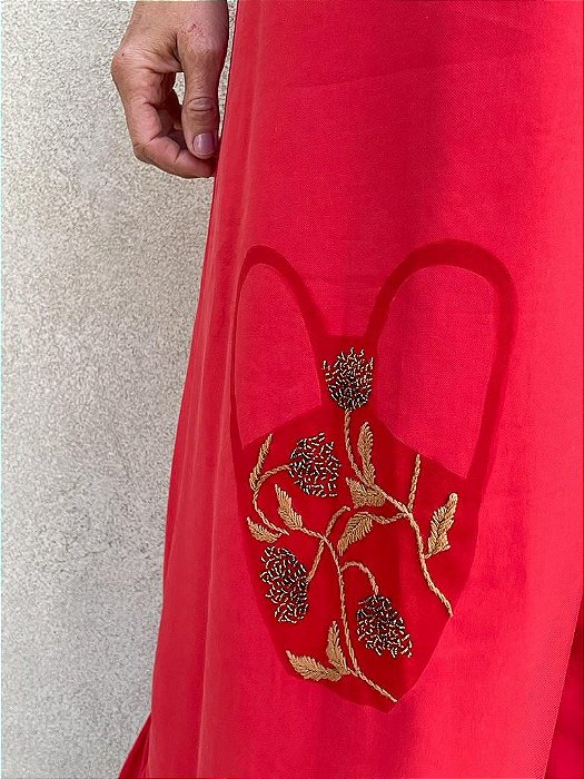 Vestido Beth Vasos Vermelho