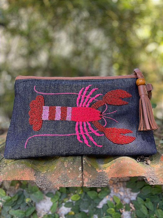 Bolsa Clutch jeans  Lagosta