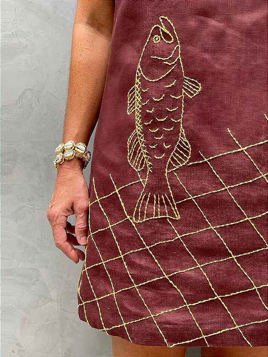 Vestido Lady Al Mare Marrom