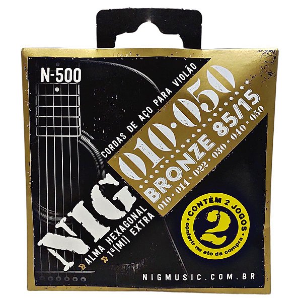 ENCORD VIOLÃO AÇO 010 - NIG 2N500 C/ 1