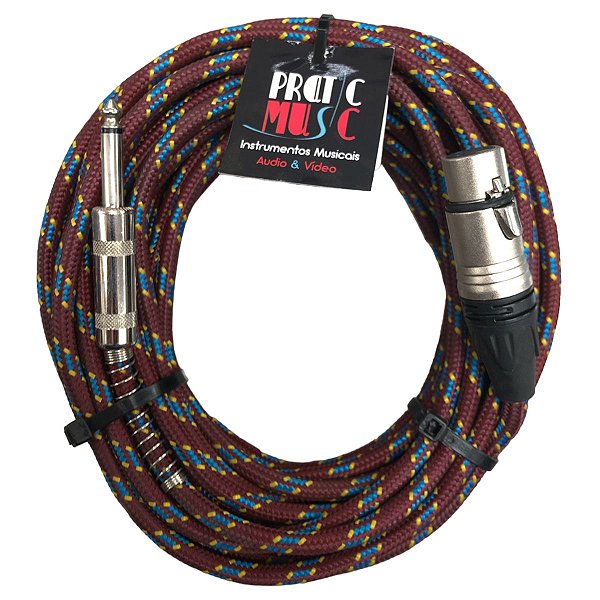 CABO MICROFONE 10M - TEXTIL