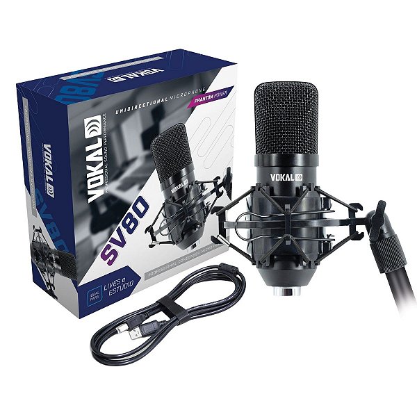 MICROFONE STUDIO - VOKAL SV80U USB