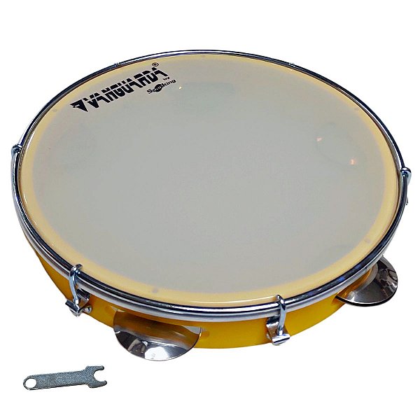 PANDEIRO 10" ABS LEITOSA - AMARELO