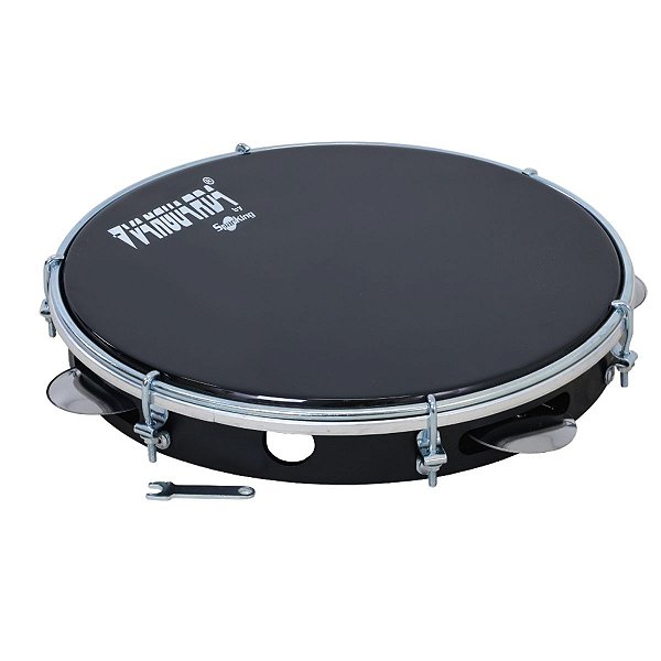 PANDEIRO 10" PL PRETA ABS PRETO - VANGUARDA