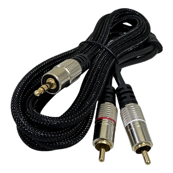 CABO P2 X 2 RCA 1,8M - PROFISSIONAL