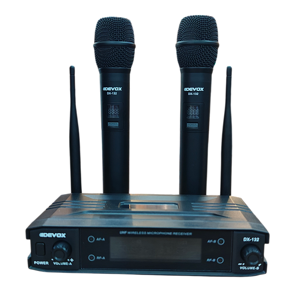 MICROFONE SEM FIO DUPLO - DEVOX DX132