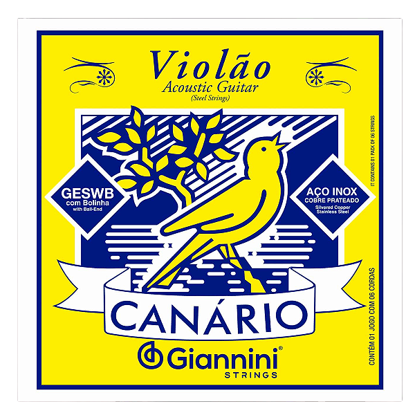 ENCORD VIOLÃO AÇO ESTUDANTE - GIANNINI CANÁRIO