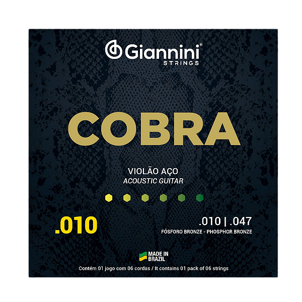 ENCORD VIOLÃO AÇO 010 - GIANNINI COBRA