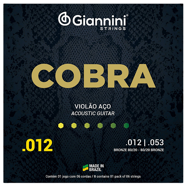 ENCORD VIOLÃO AÇO 012 - GIANNINI COBRA