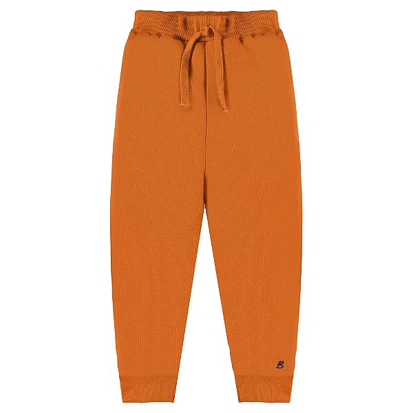 Calça De Moletom Com Felpa Laranja Bebe Menino Up Baby