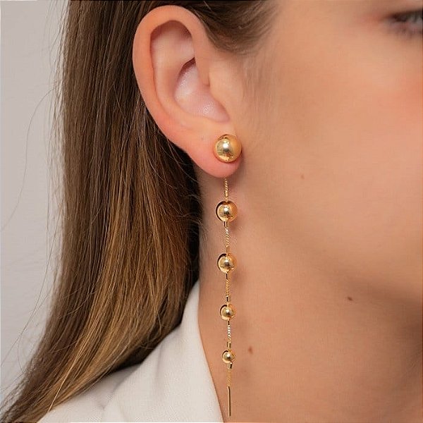 Brinco Bolas Pendurado