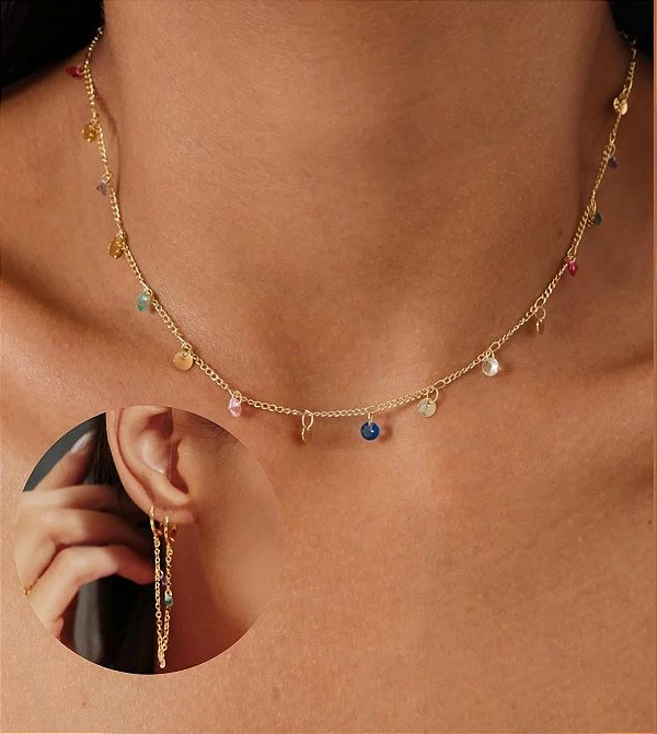 Conjunto Medalinhas Coloridas