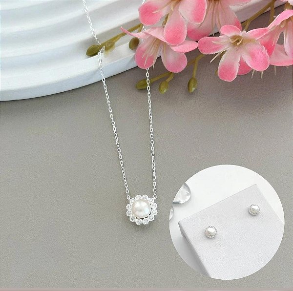 Conjunto Pérola Cravejado