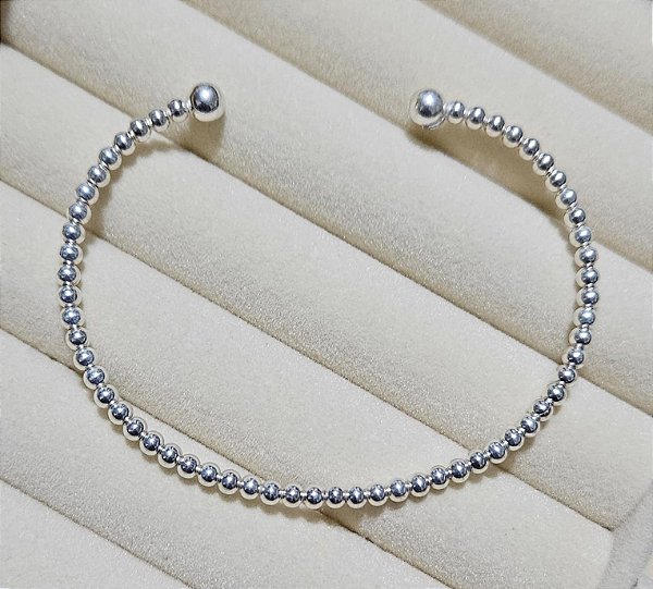 Bracelete Aberto Bolas
