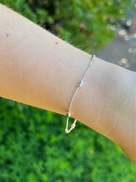 Pulseira Elo Português com Canutilhos