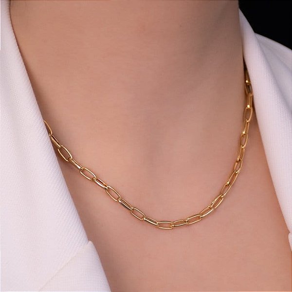 Choker Elos Ovais Pequenos