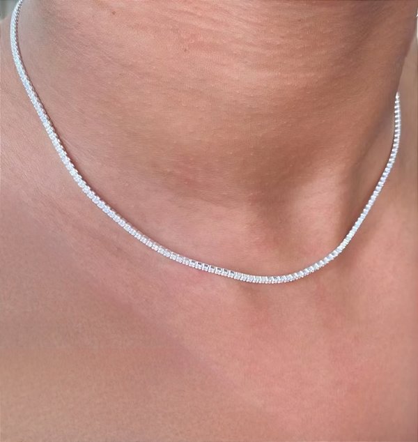 Choker Riviera Zircônias Cristais