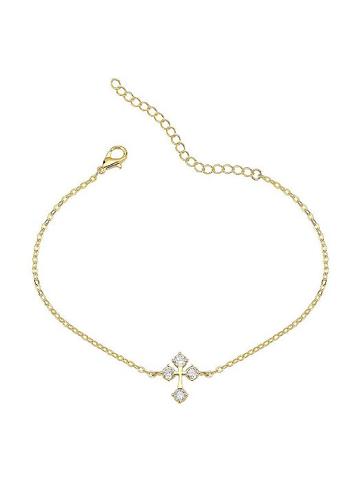 Pulseira Cruz Cravejada nas Pontas