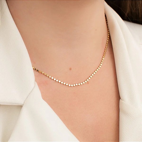 Choker Bolinhas Achatadas