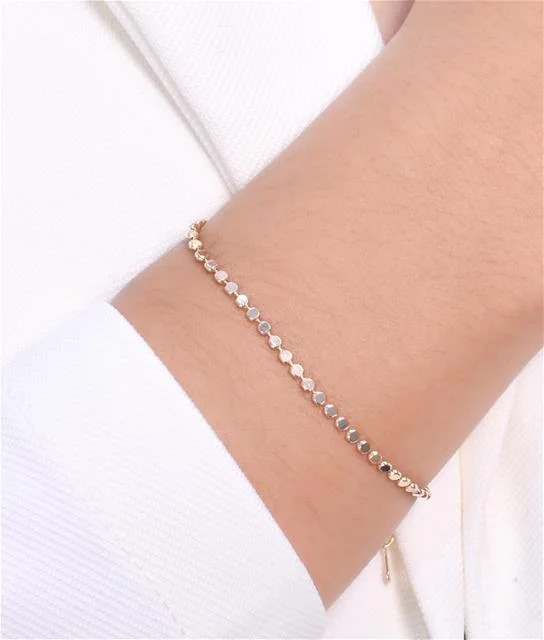 Pulseira Bolinhas Achatadas