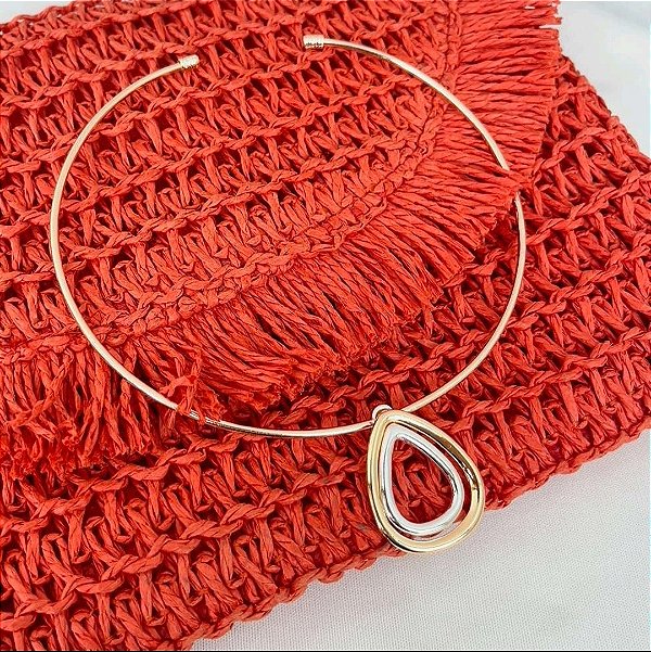 Choker Aro Gota Dois Banhos