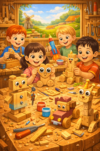 Workshop de Marcenaria Crianças – CRIATIVA - Dia 18/abr/2026 – 14:30hs