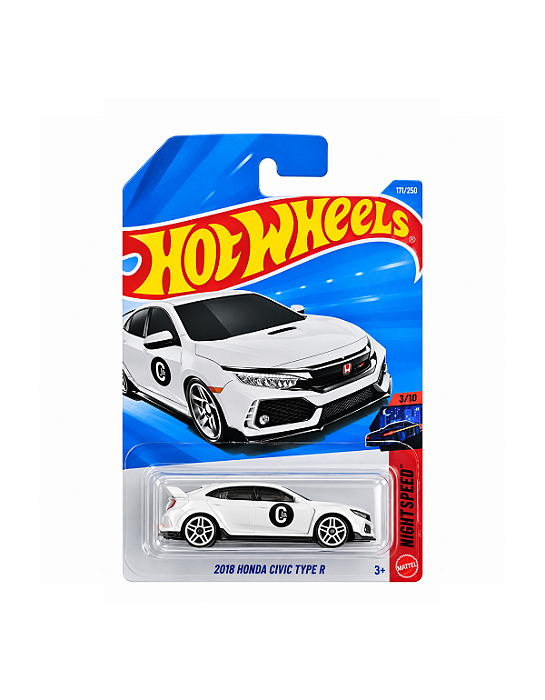 Hot Wheels 2018 Honda Civic Type R Branco – Mainline 2026