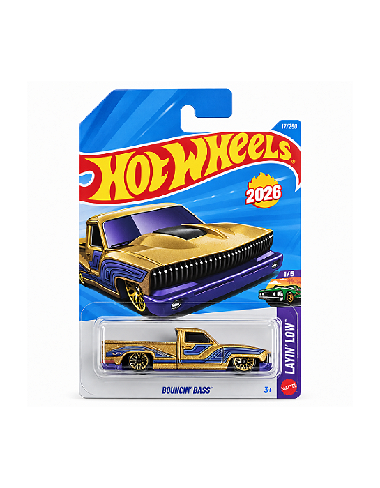 Hot Wheels Bounce’N Bass Dourada – Mainline 2026