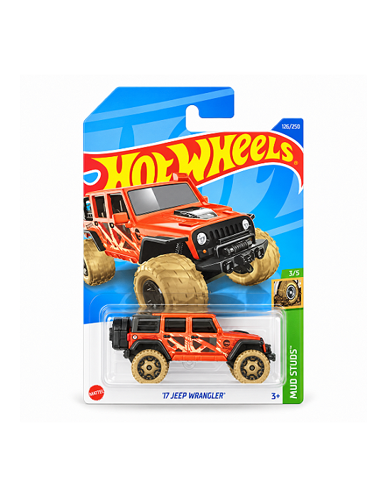 Hot Wheels ’17 Jeep Wrangler Laranja T-Hunt – Mainline 2022