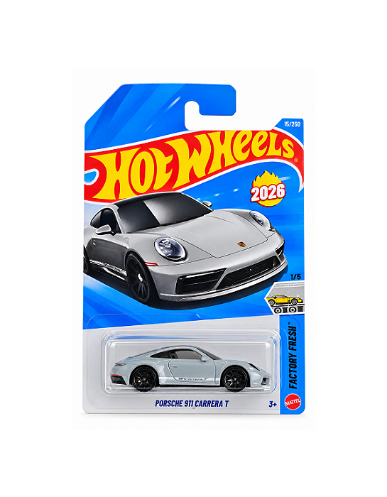 Hot Wheels Porsche 911 Carrera T Cinza – Mainline 2026