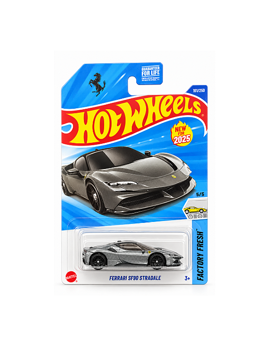 Hot Wheels Ferrari SF90 Stradale Cinza - Mainline - 2025