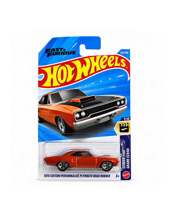 Hot Wheels 1970 Custom Plymouth Road Runner Laranja - Mainline - 2026