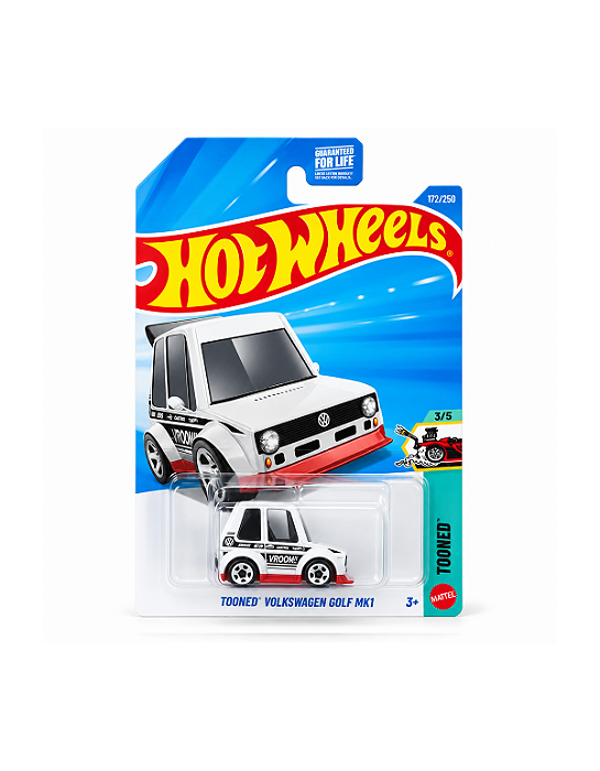 Hot Wheels Volkswagen Golf MK1 Tooned Branco - Mainline - 2026