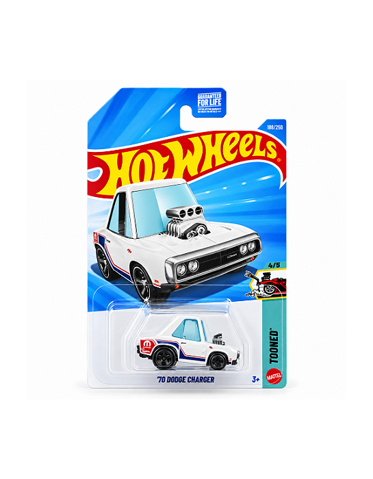 Hot Wheels ’70 Dodge Charger Tooned Mopar Branco - Mainline - 2026